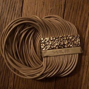 SAACHI Nude Color Multi Cord Bracelet